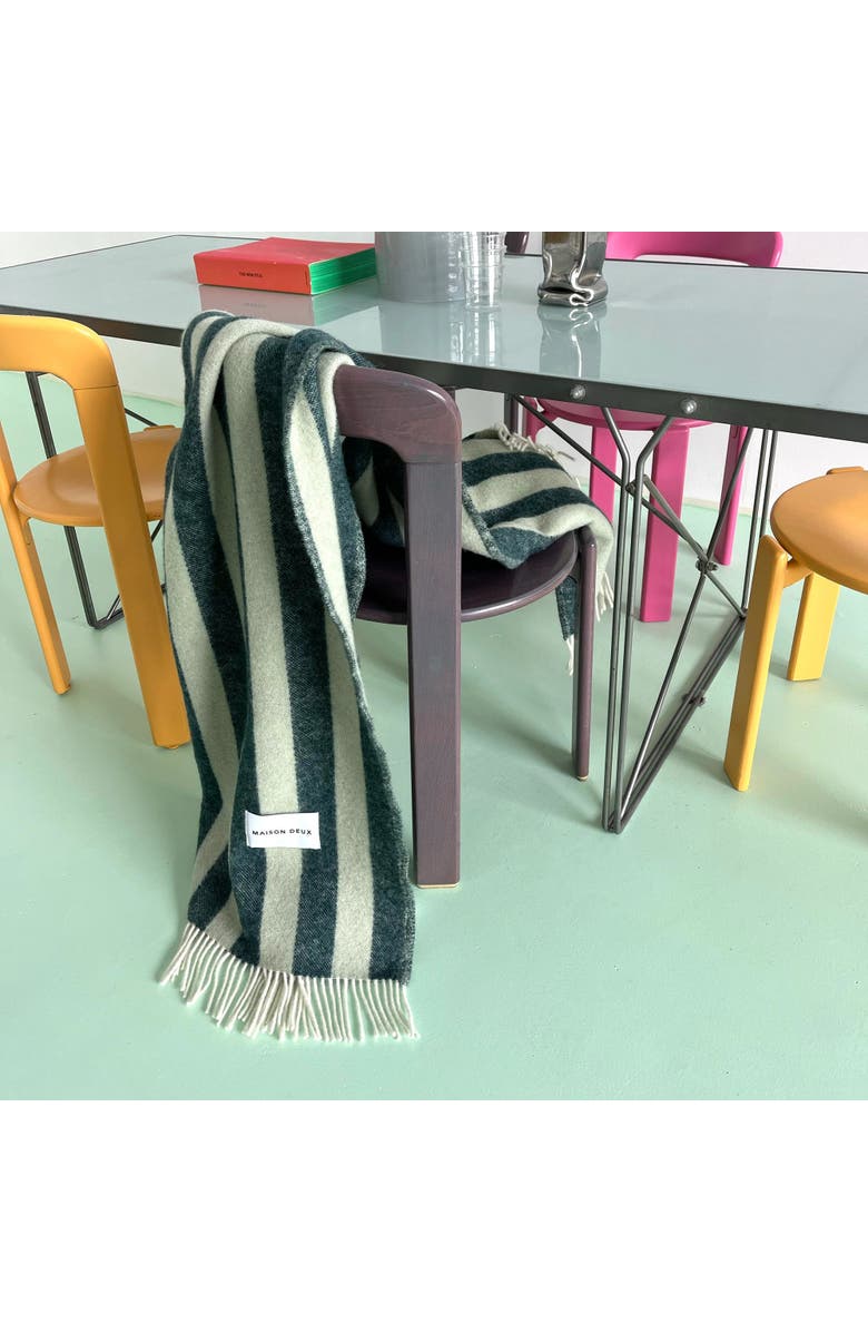 Maison Deux Candy Wrap Blanket, Alternate, color, Medium Green