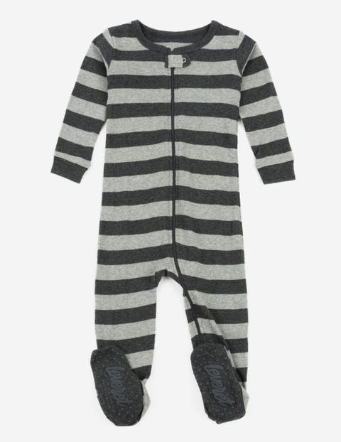 Footed Printed Cotton Pajamas, Solids, Stripes & Tie Dye (Baby)