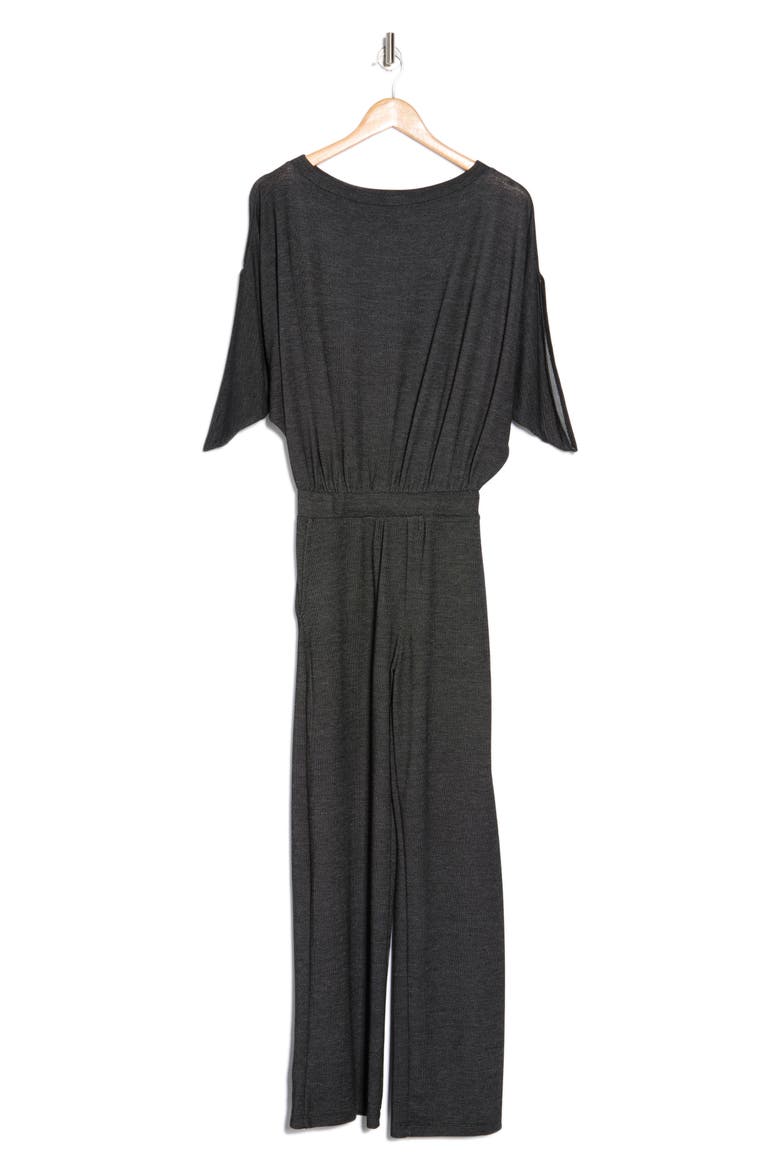 Raglan Sleeve Jumpsuit, Alternate, color, TWO-TONE BLACK