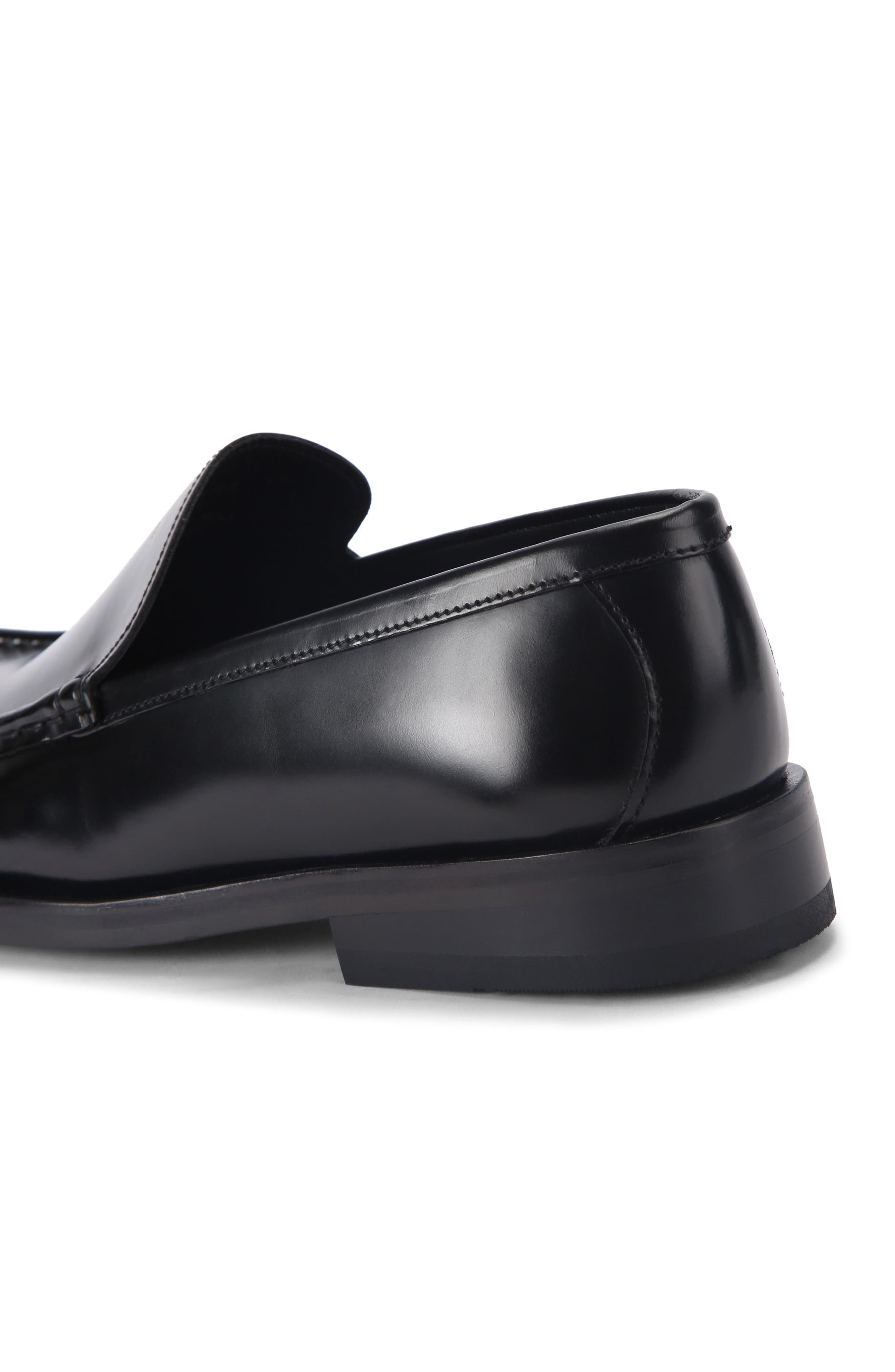 Kurt Geiger London Denman Moc Toe Leather Loafer, Alternate, color, Black