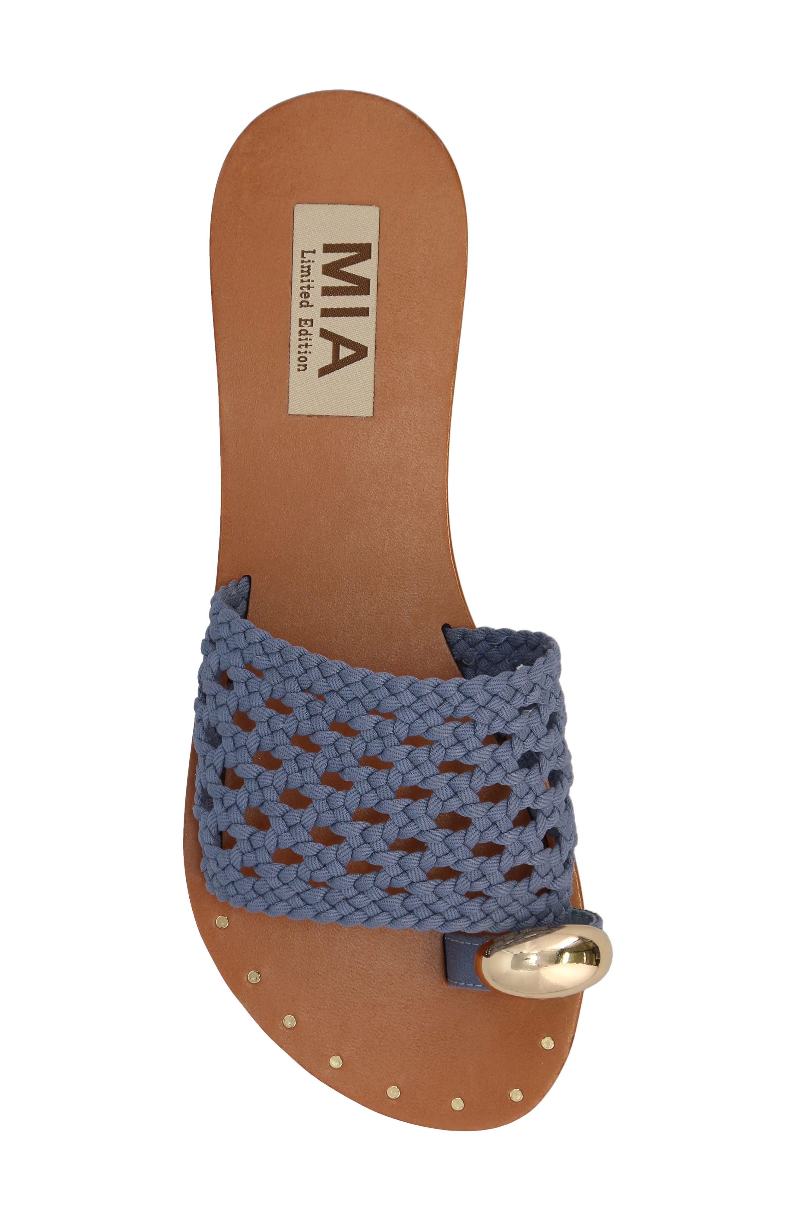 Tiva Slide Sandal, Alternate, color, DENIM WOVE