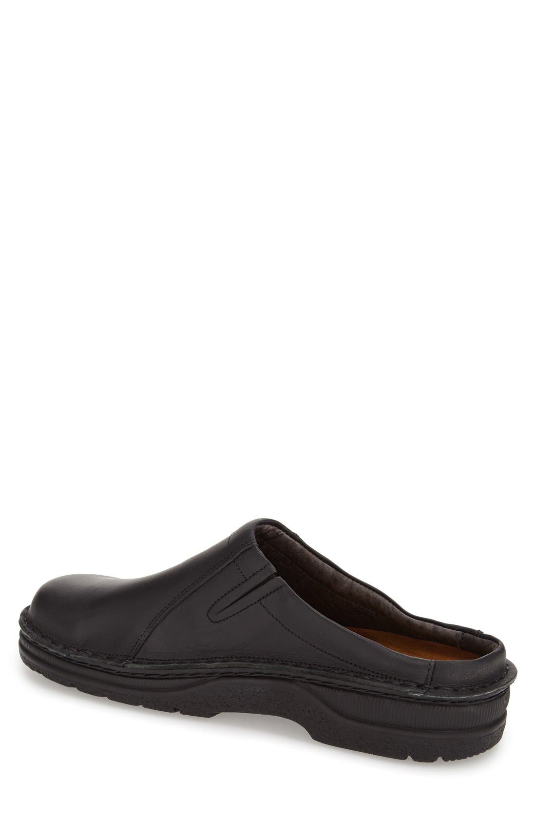 Bjorn Clog, Alternate, color, BLACK MATTE LEATHER