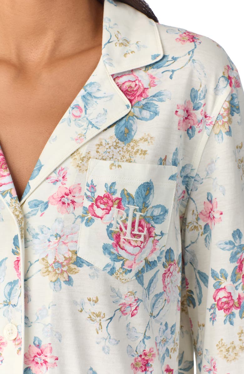 Lauren Ralph Lauren Print Cotton Blend Pajamas, Alternate, color, 