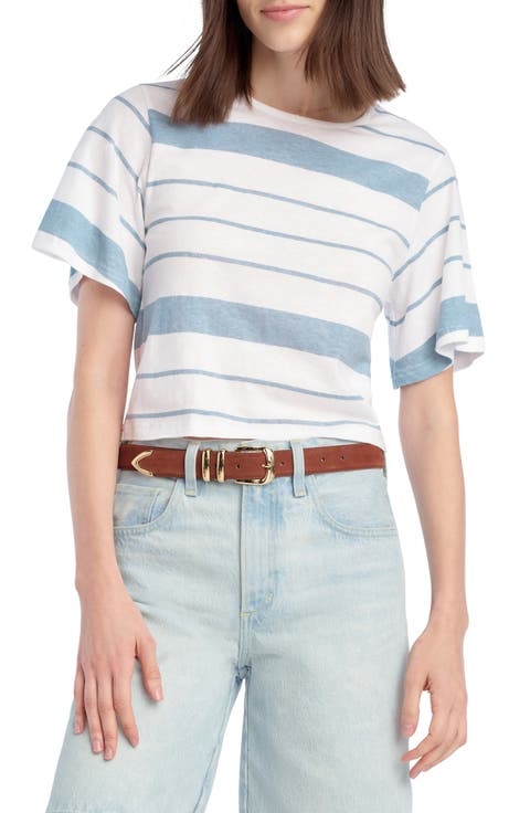 The Joanne Stripe Cotton & Linen T-Shirt