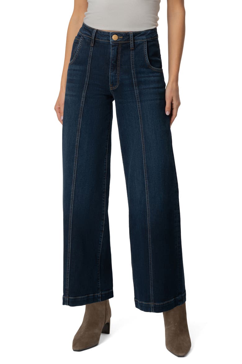 Meg Front Seam High Waist Ankle Wide Leg Jeans, Main, color, NOTICE