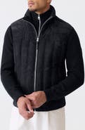 Mackage Landen Suede & Merino Wool Hybrid Down Jacket with Bib