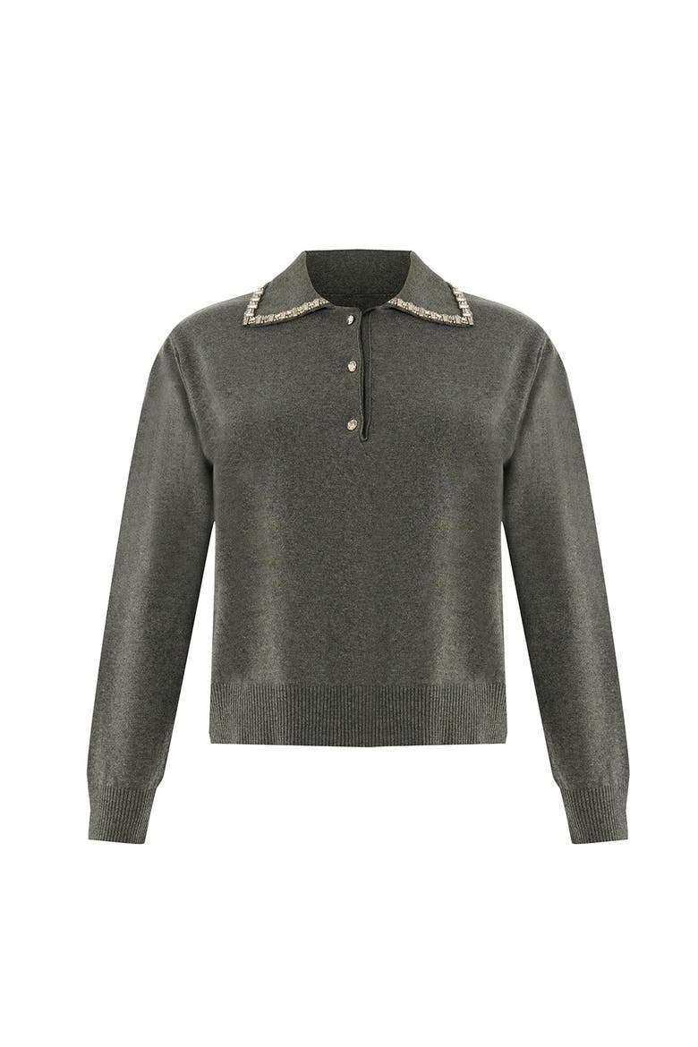 Maleah Knit Blouse, Alternate, color, GREY