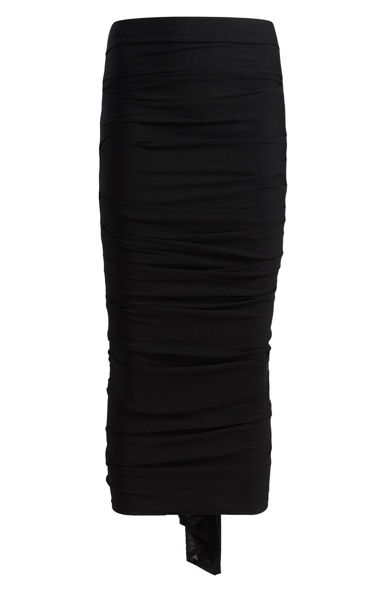 Khaite Aura Ruched Midi Pencil Skirt, Alternate, color, 