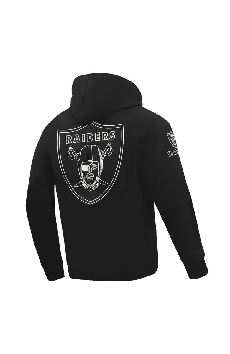 PRO STANDARD Men's Pro Standard Black Las Vegas Raiders Classic Chenille Pullover Hoodie, Alternate, color, Black
