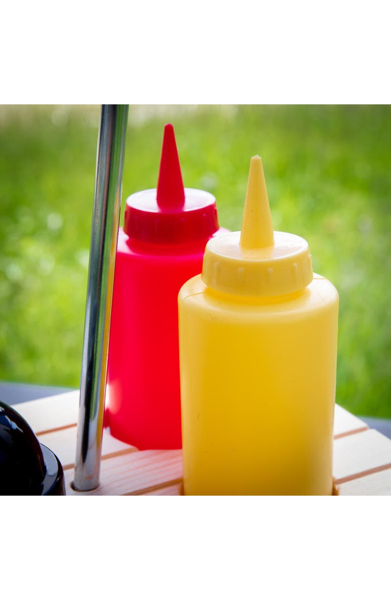 Kuchenprofi Picnic Condiment Set for Ketchup, Mustard, Salt & Pepper, 6 Piece Set, Alternate, color, Multicolored
