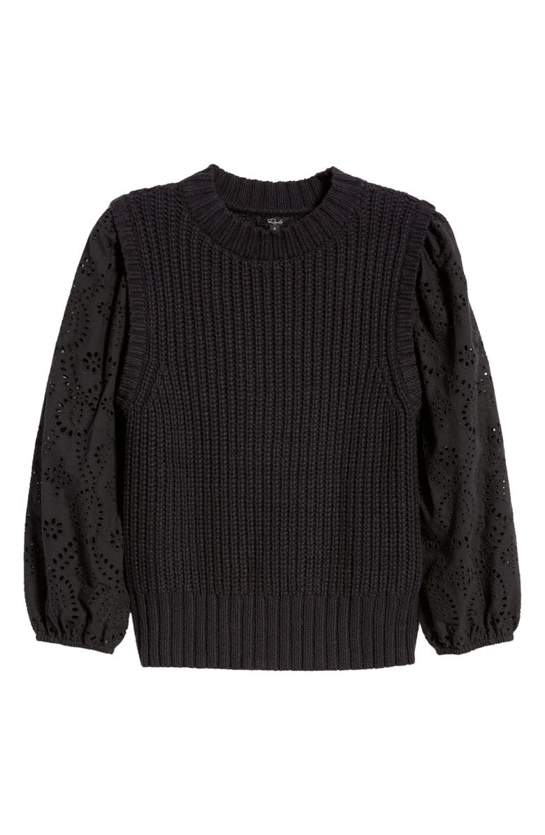 Rails Dhalia Eyelet Sleeve Sweater, Alternate, color,
