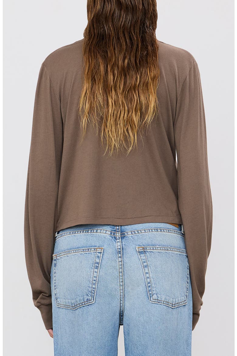 Long Sleeve Boxy T-Shirt, Alternate, color, MUSHROOM