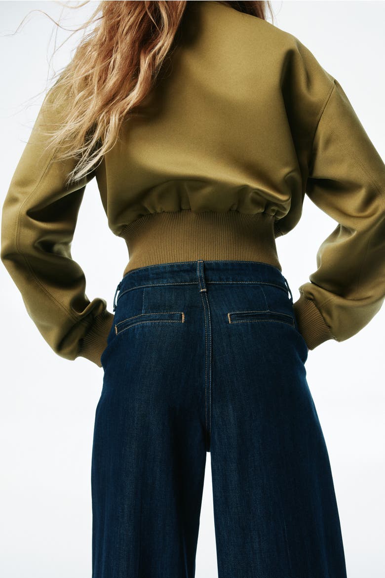 Loose Fit Wide Regular Jeans, Alternate, color, Dark denim blue
