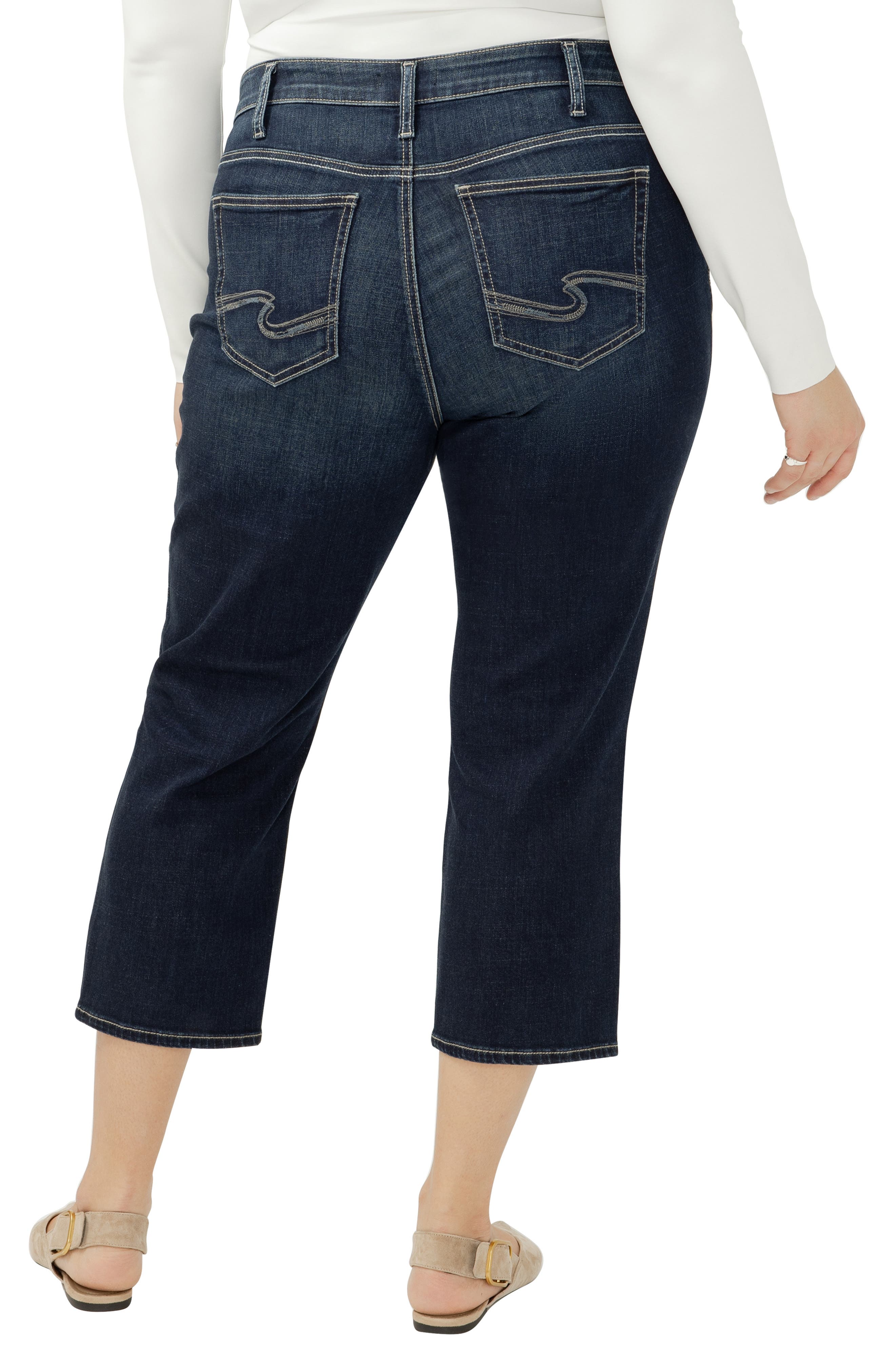 Elyse Curvy Mid Rise Capri Jeans - image 2