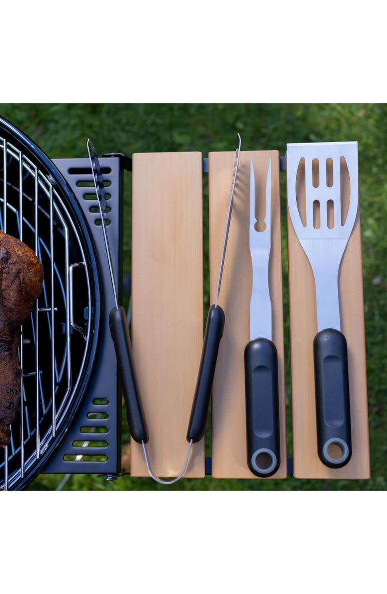 Maverick 3-Piece Grilling Tool Set, Alternate, color, Silver/Black