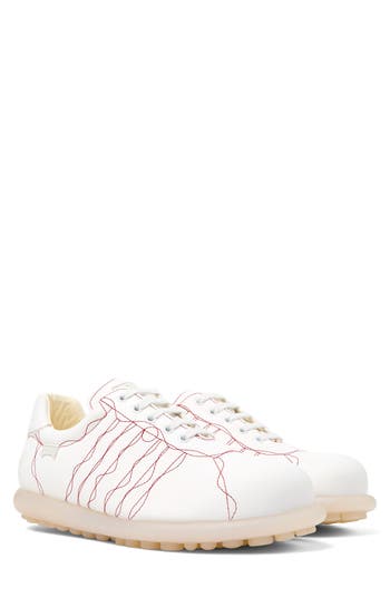 Camper Sneakers Mit Ziernaht In White