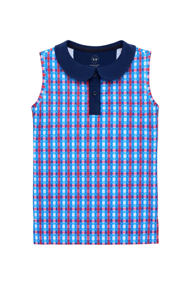 Girly Girls Tank Top, Main, color, Navy Gingham