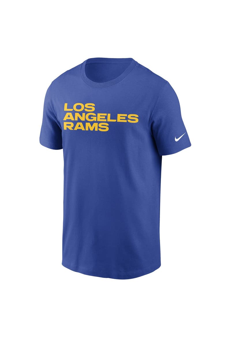 Men's Nike Royal Los Angeles Rams Team Wordmark T-Shirt, Alternate, color, Royal