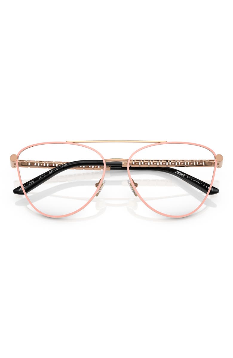 Versace 55mm Metal Cateye Optical Glasses, Alternate, color, 