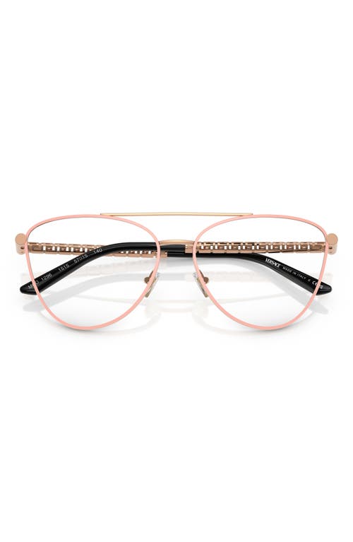 Versace 55mm Metal Cateye Optical Glasses In Rose Gold
