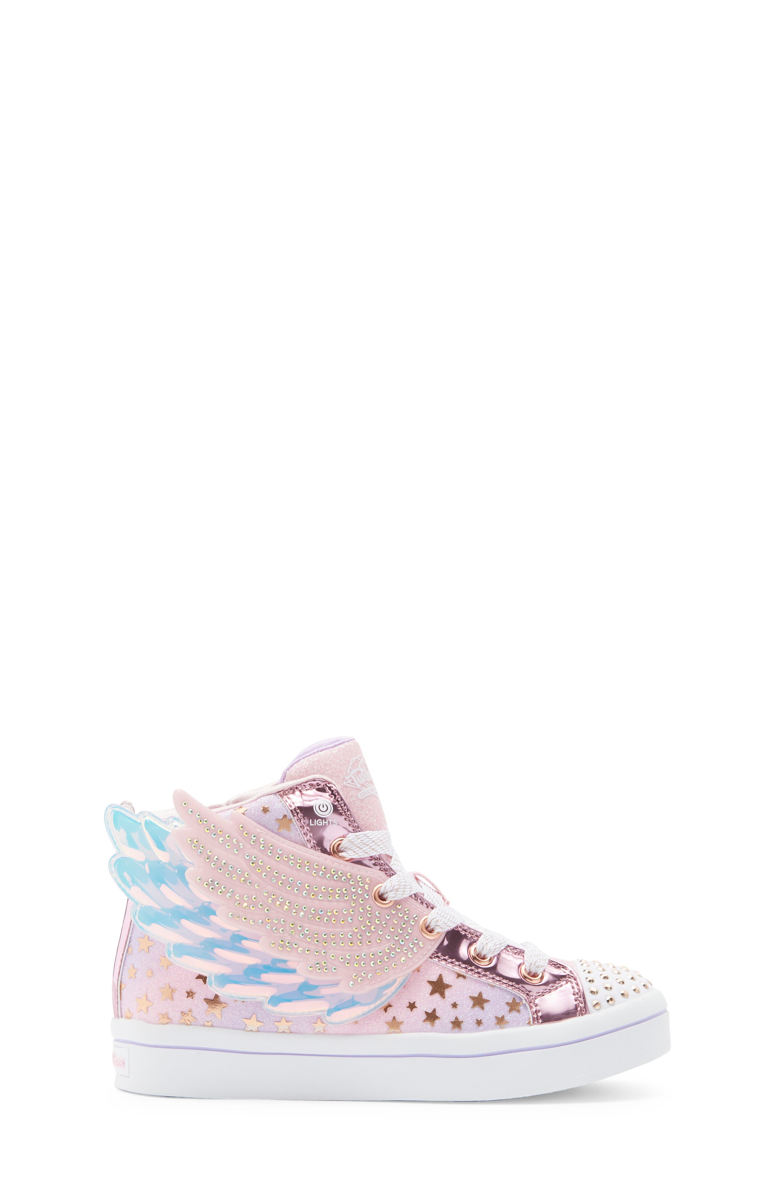 SKECHERS Kids
 Twi-Lites 2.0 Light-Up High Top Sneaker, Alternate, color, Hot Pink Multi