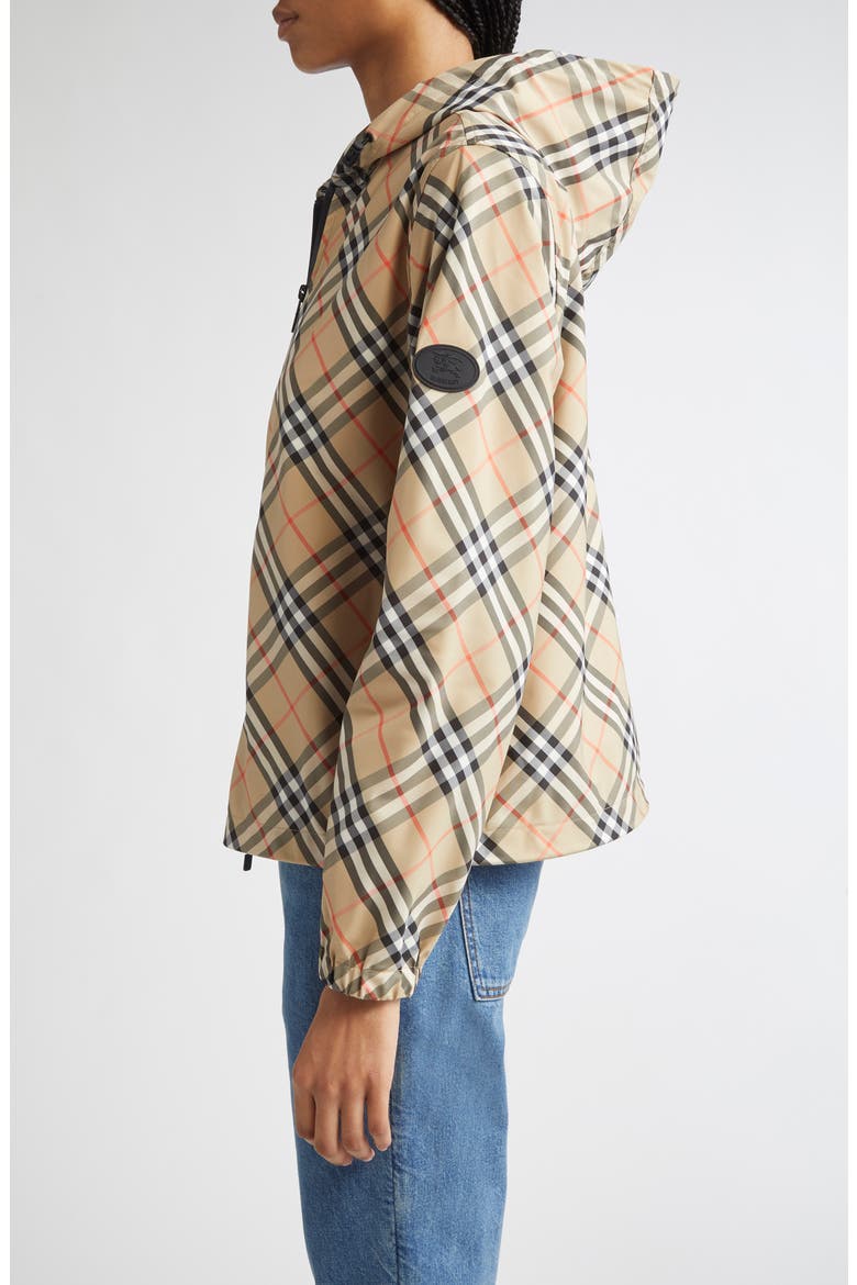 Check Hooded Jacket, Alternate, color, SAND IP CHECK