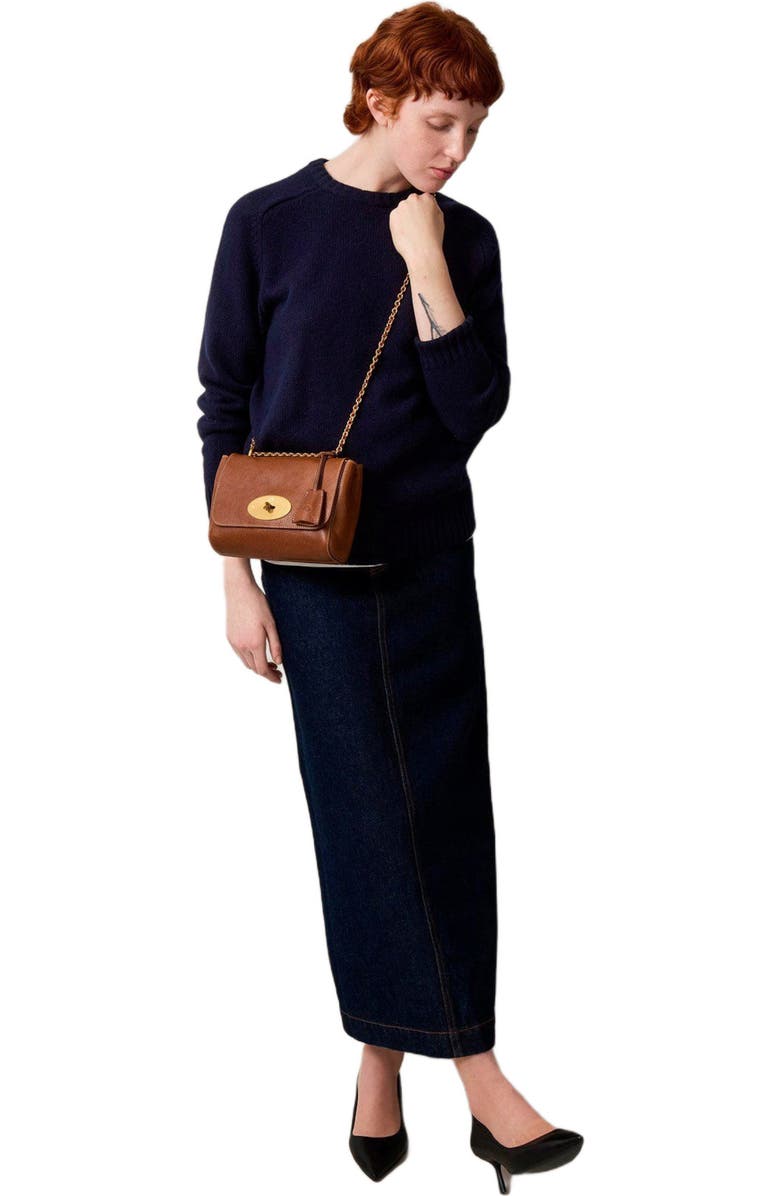 Mulberry Lily Stitched Leather Convertible Shoulder Bag, Alternate, color,