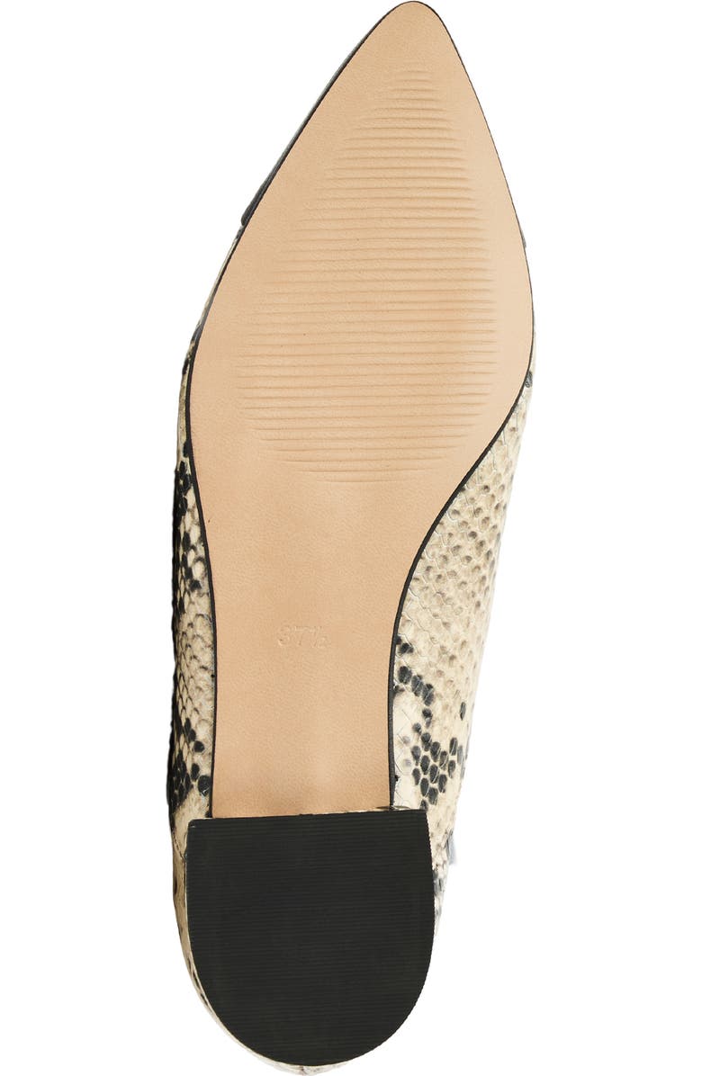 Bruno Magli Parma Pointed Toe Flat, Alternate, color, Ivory Snake/ Black