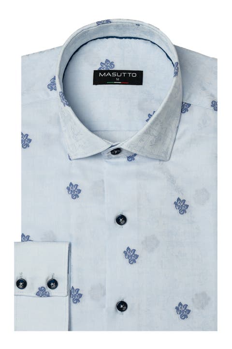 Aspen Floral Jacquard Button-Up Shirt