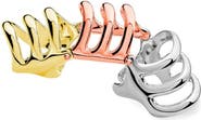 Lucy Quartermaine Tri Tone Waterfall Armour Ring