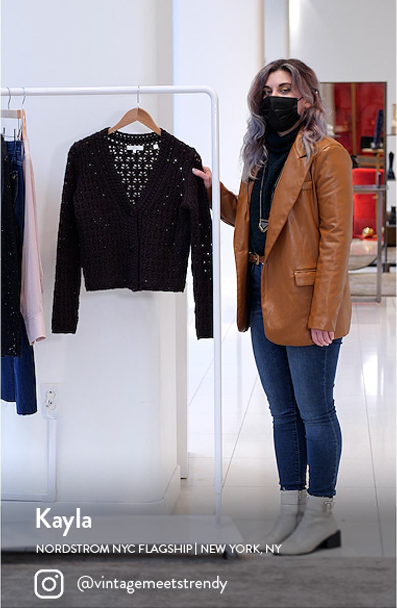 Crochet Wool & Cashmere Cardigan Sweater, sales video thumbnail