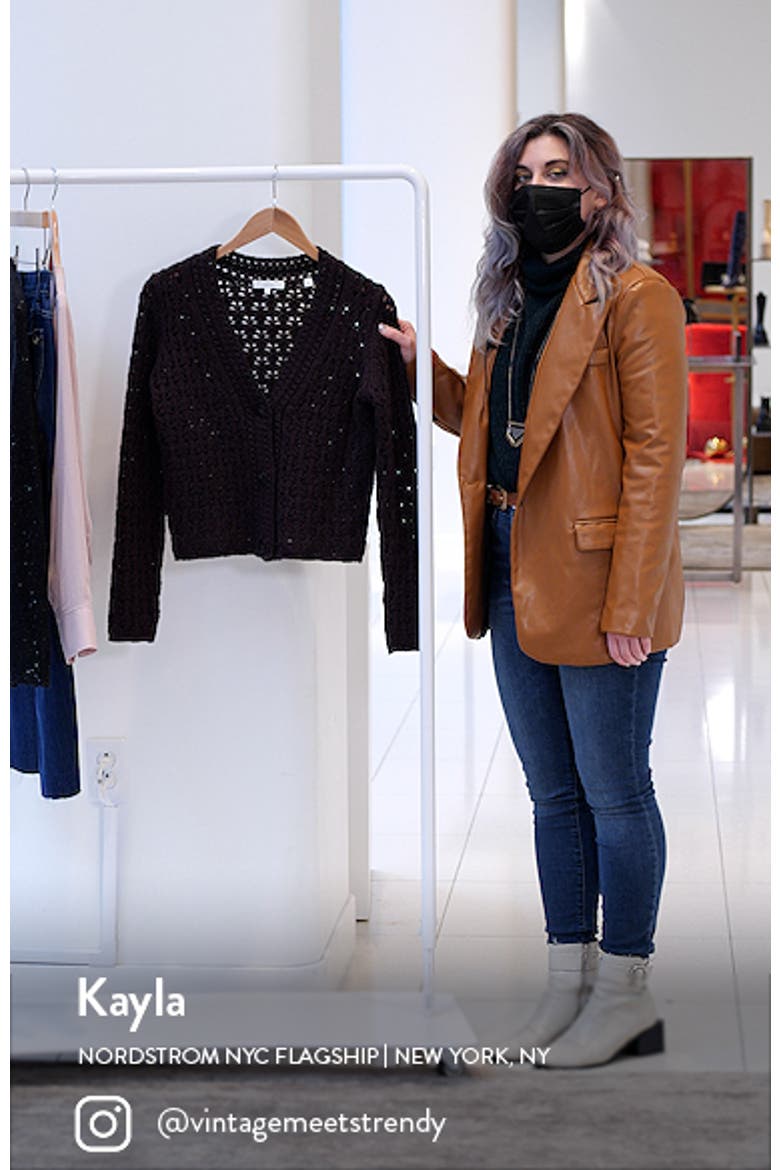 Crochet Wool & Cashmere Cardigan Sweater video