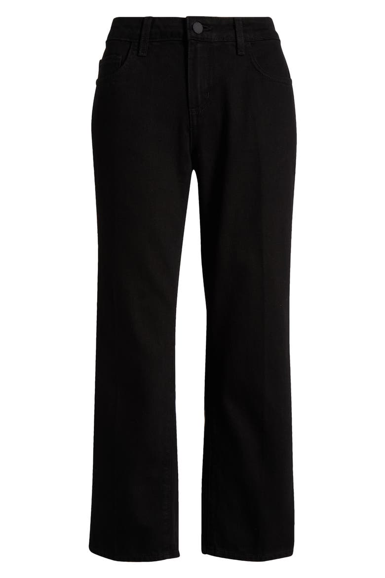 Blaine Crop Stovepipe Jeans, Alternate, color, NOIR
