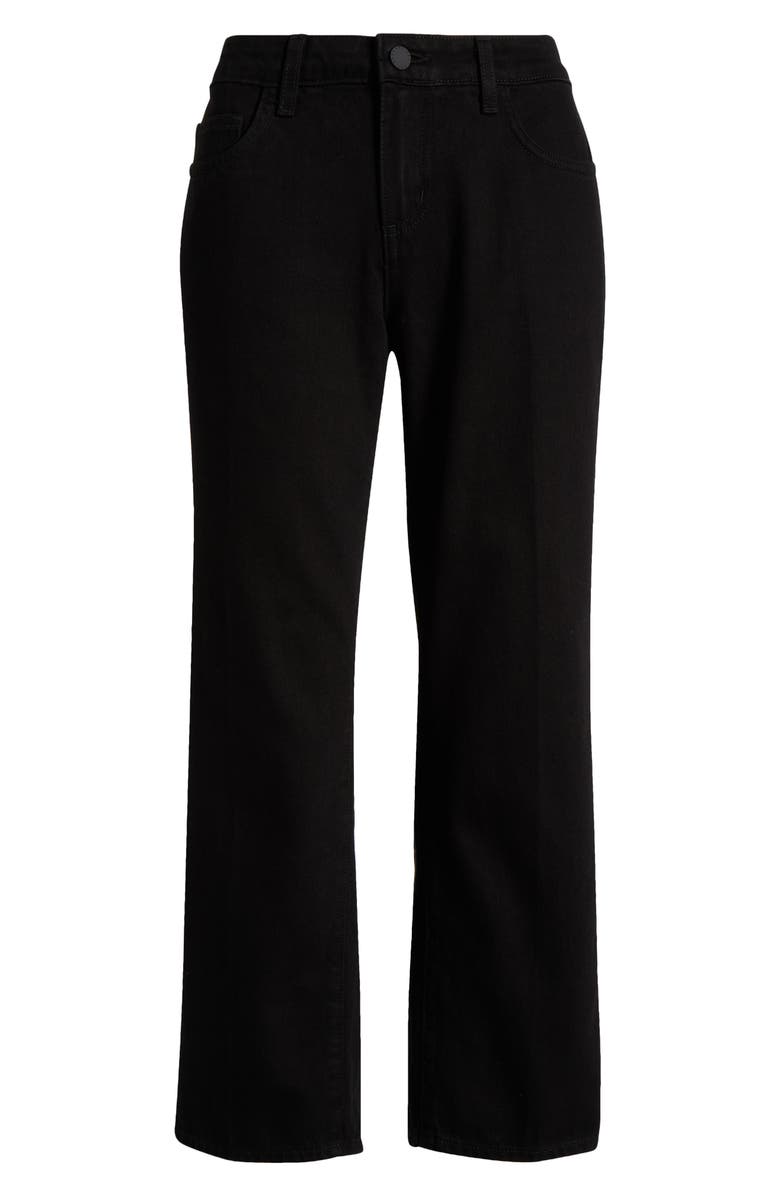 L'AGENCE Blaine Crop Stovepipe Jeans, Alternate, color, Noir