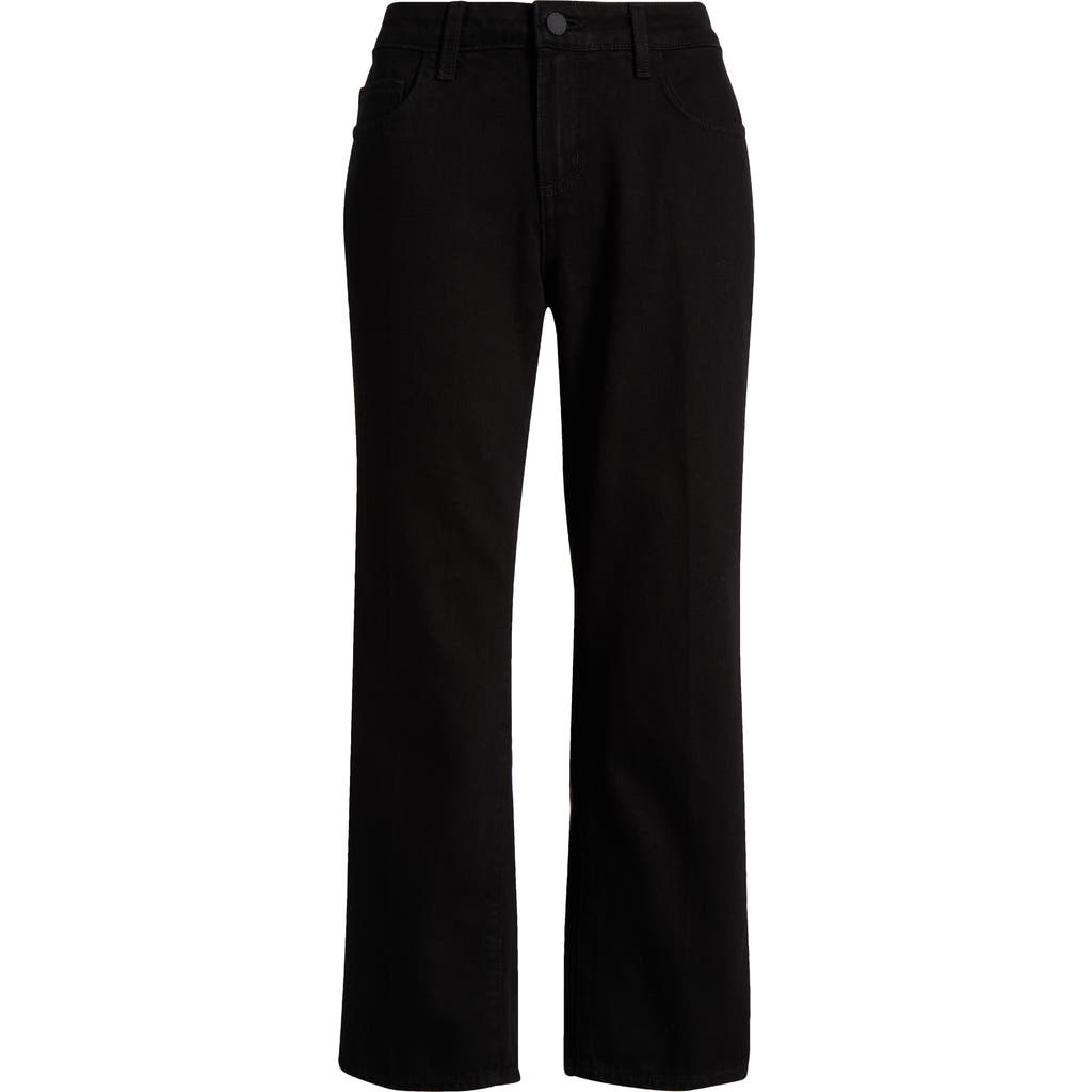 Shop L Agence L'agence Blaine Crop Stovepipe Jeans In Noir
