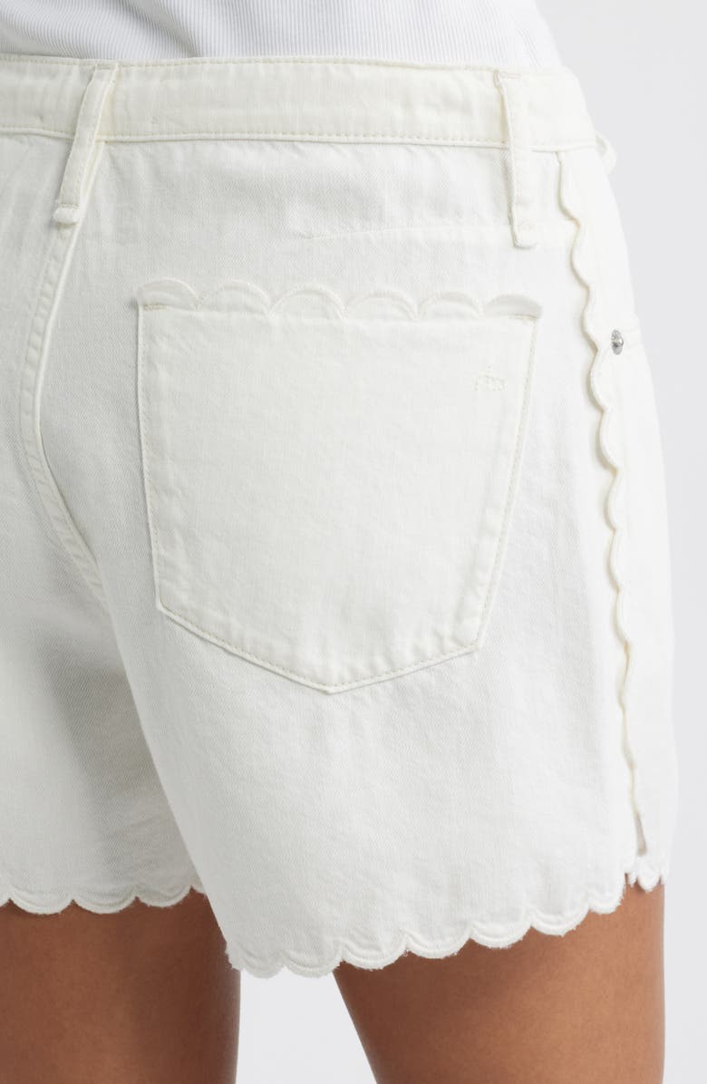 rag & bone Ultra Featherweight Nolan Drawstring Denim Shorts, Alternate, color, White Scallop