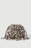 Brunello Cucinelli Dazzling Twist Embroidery pouch bag with precious chain