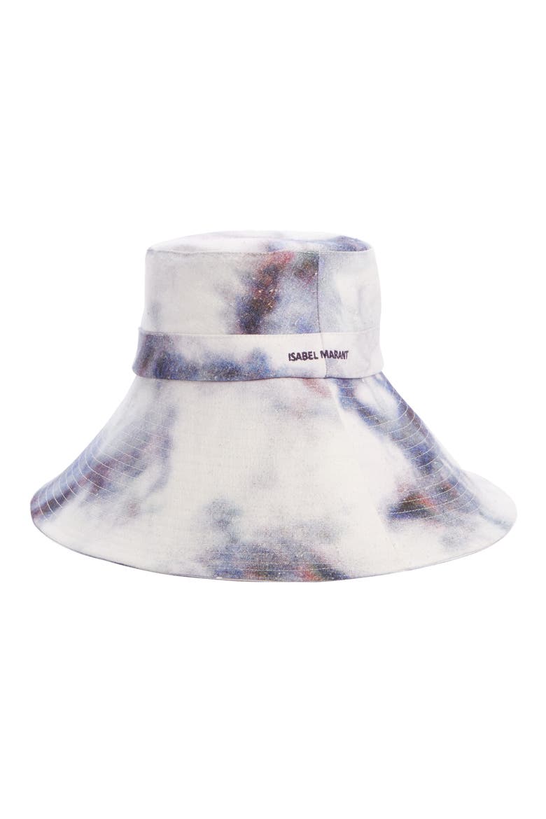 Noliae Slouchy Tie Dye Bucket Hat, Main, color, BLUE