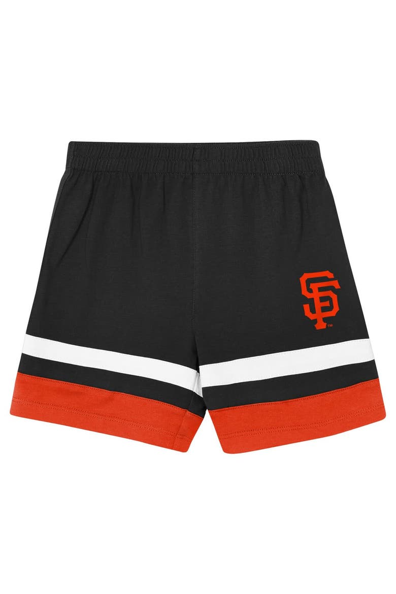 Toddler Outerstuff Black San Francisco Giants Ground Ball T-Shirt & Shorts Set, Alternate, color, Black