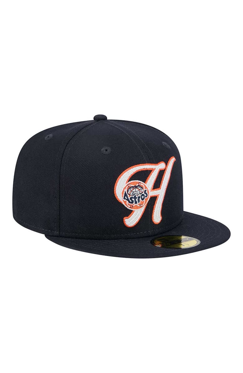 New Era Men's New Era Navy Houston Astros  Duo Logo 2.0 59FIFTY Fitted Hat, Alternate, color, 