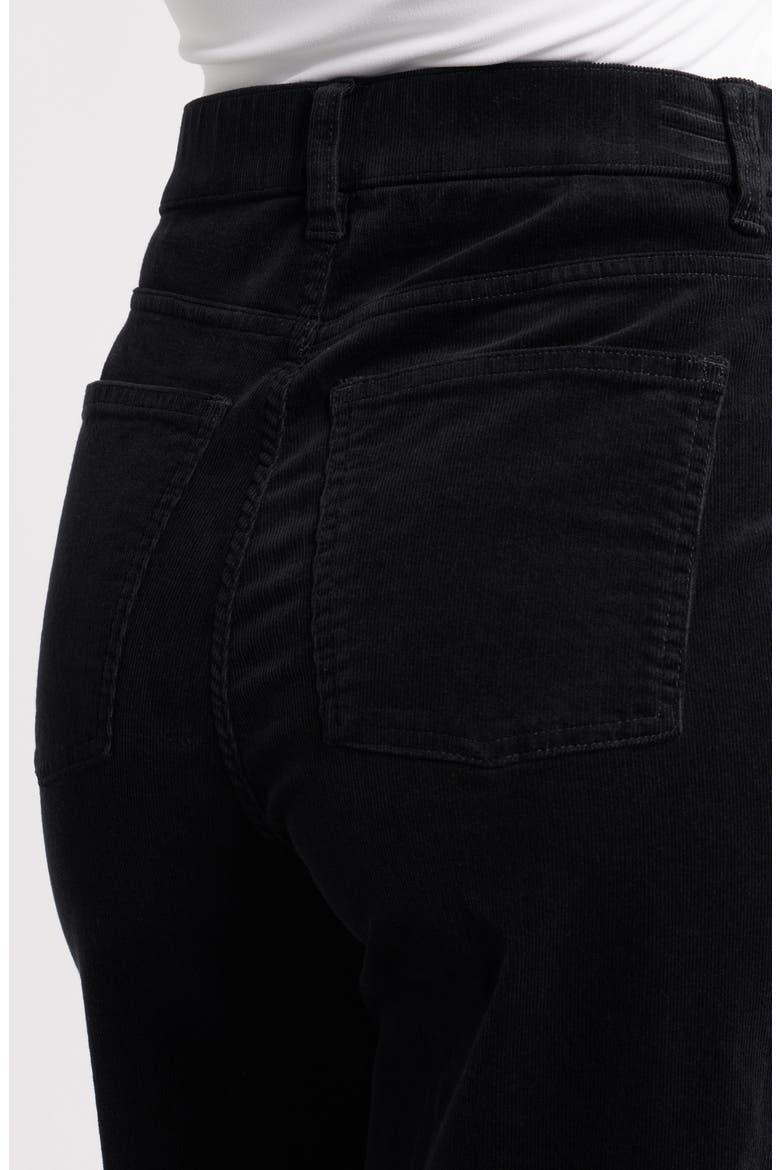 High Waist Wide Leg Corduroy Pants, Alternate, color, CLASSIC BLACK