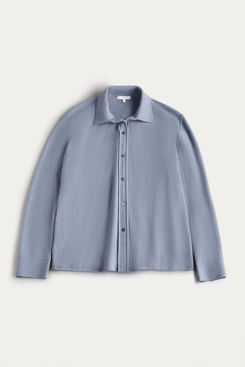 Catania Denim Cashmere Shirt, Alternate, color, Stonewash