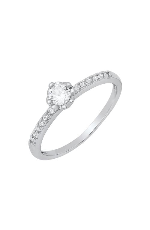 Hmy Jewelry Simulated Diamond Pavé Ring In Metallic