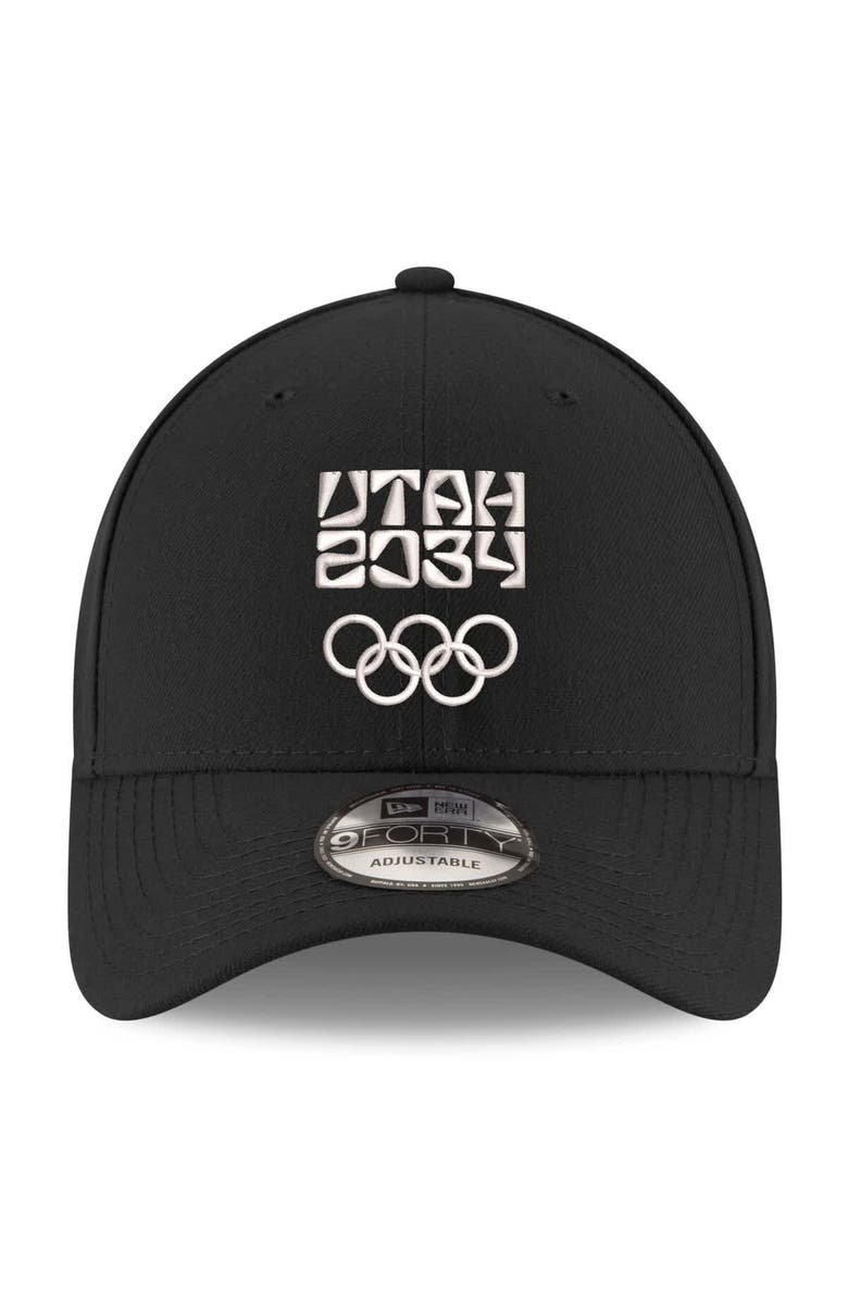 New Era Men's New Era Black Utah 2034 9FORTY Adjustable Hat, Alternate, color, Black