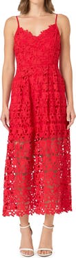 Endless Rose Lace Spaghetti Strap Midi Dress