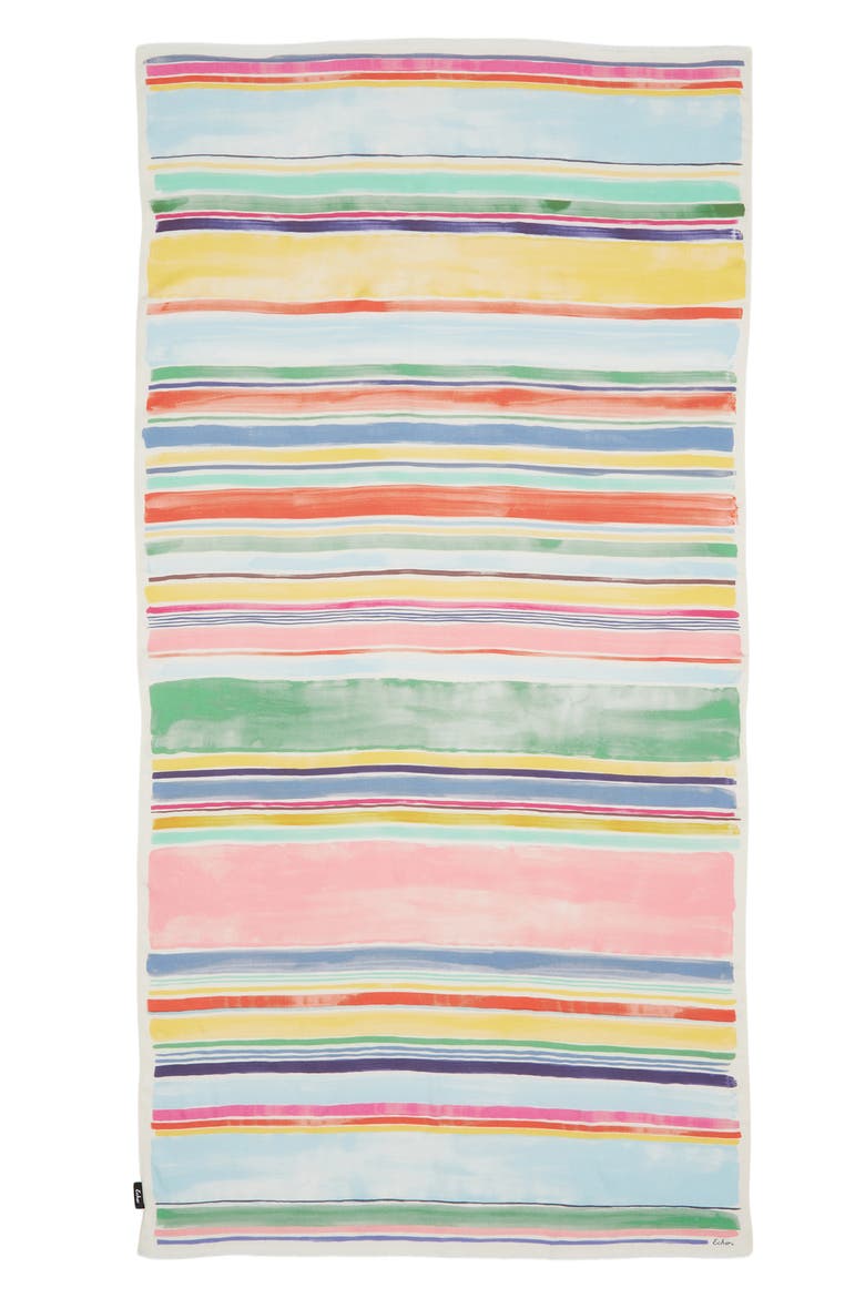 Painted Stripe Scarf, Alternate, color, BLUE MULTI