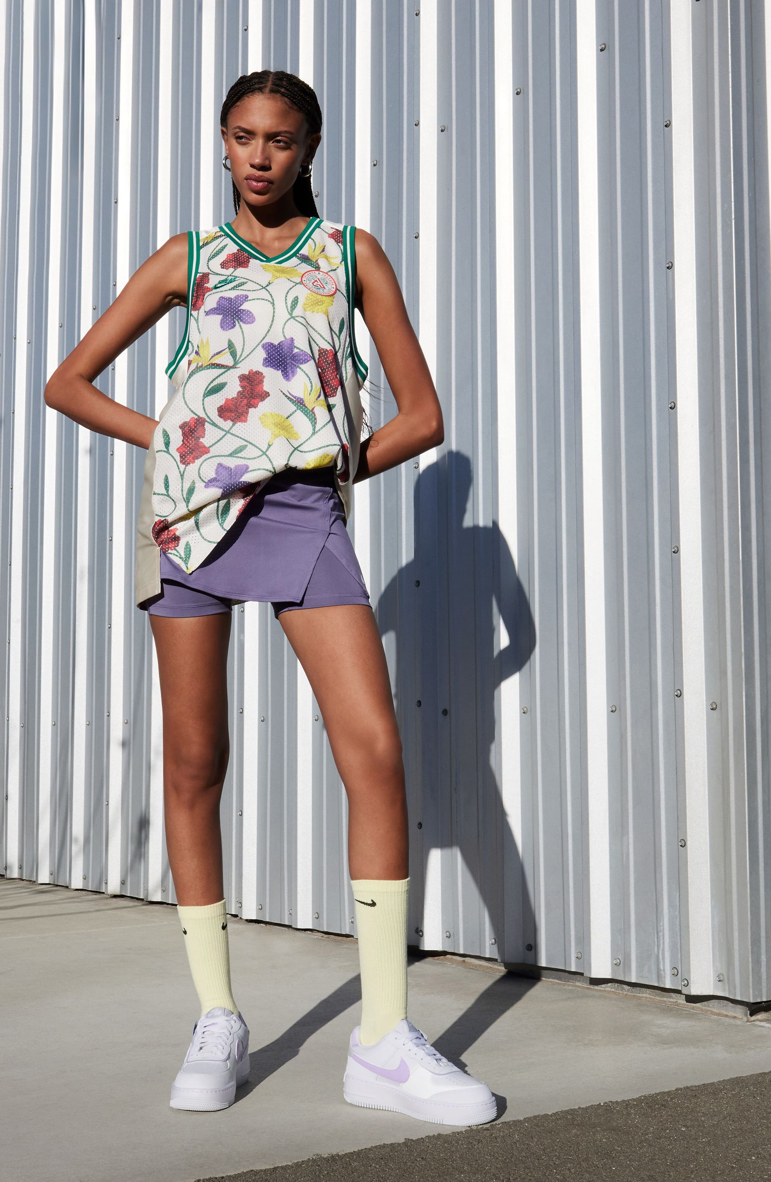 Nike Air Force 1 Shadow Sneaker, Alternate, color, White/ Lilac Bloom/ Photon