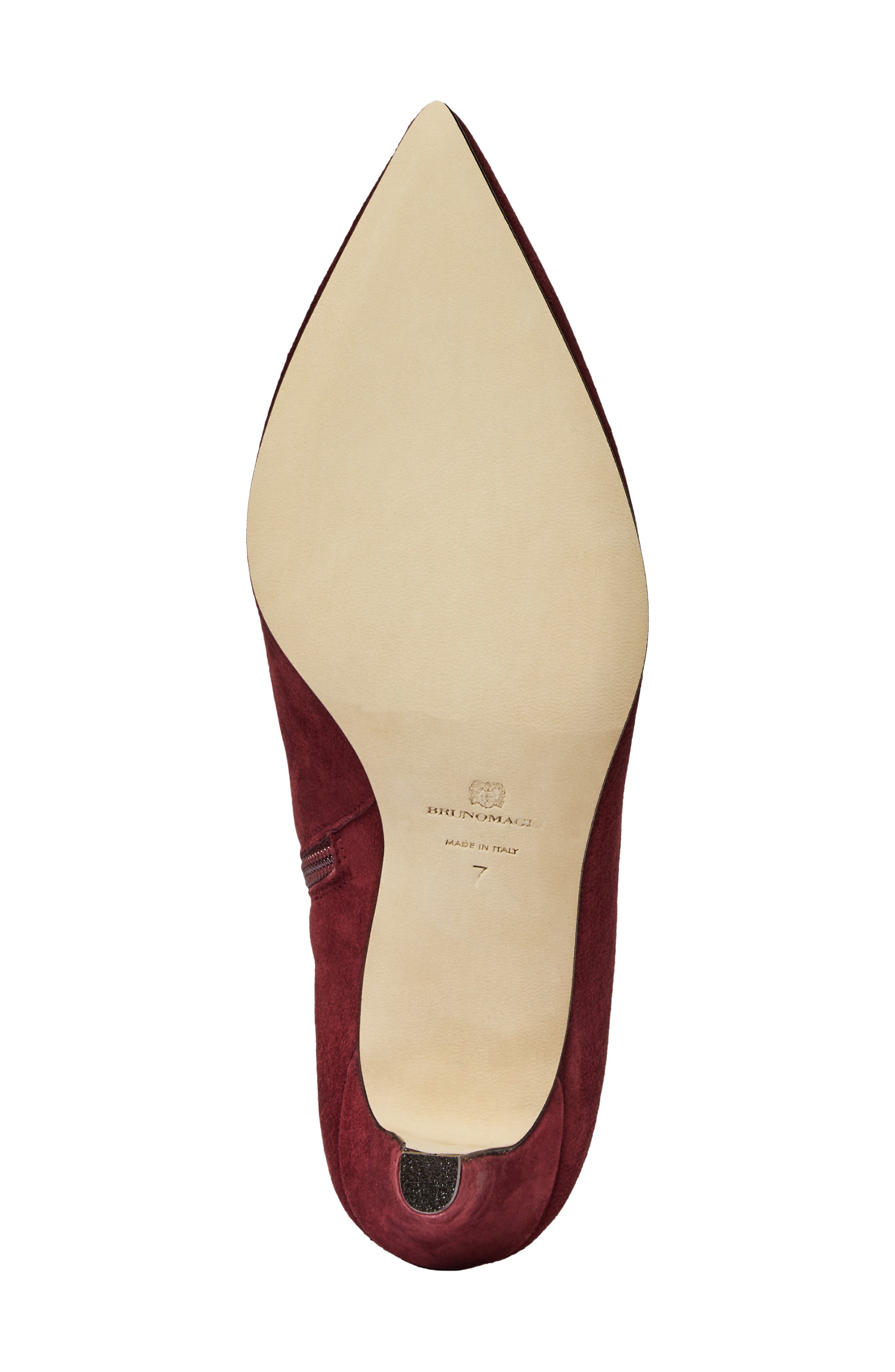 Placida Pointed Toe Bootie, Alternate, color, BORDEAUX SUEDE