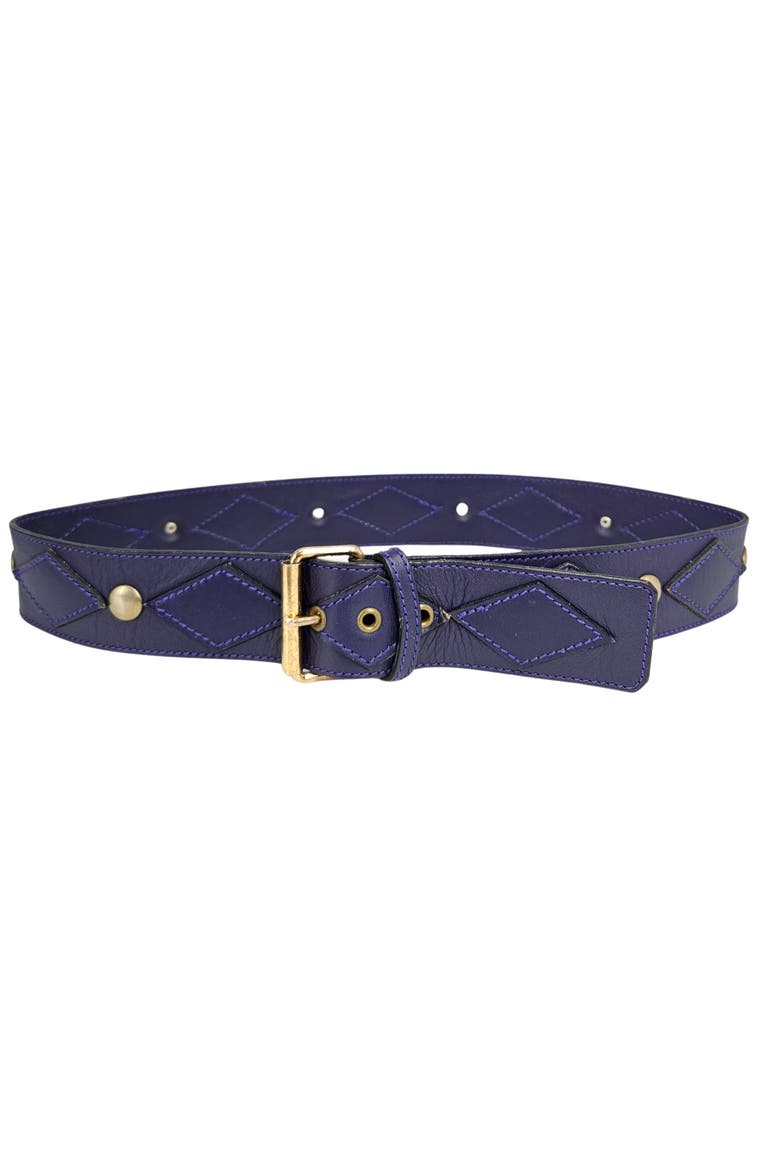 Vintage Sonia Rykiel Purple Stud Belt, Alternate, color, Purple