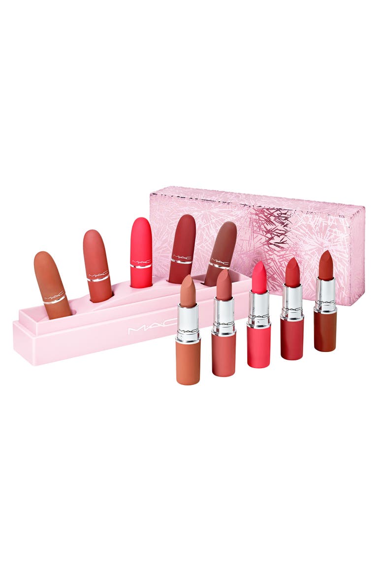 MAC Showstopper Powder Kiss Lipstick Set (Nordstrom Exclusive), Main, color, NO COLOR
